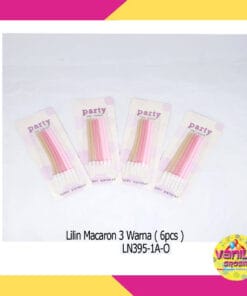 (1Set Isi 6Pcs) Lilin Macaron 3 Warna