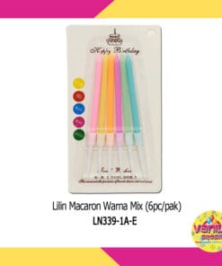 (1Set Isi 6Pcs) Lilin Macaron Warna Mix