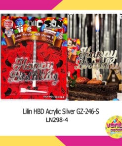 (1Set) Lilin HBD Akrilik