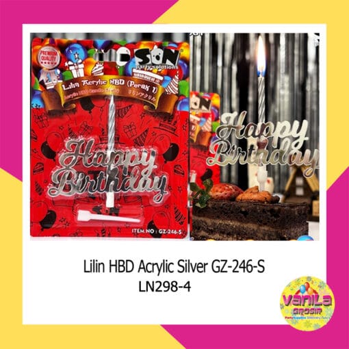 (1Set) Lilin HBD Akrilik