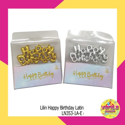 (1Set) Lilin Happy Birthday Latin 1 Warna