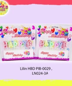 (1Set) Lilin Happy Birthday motif Warna warni