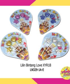 (1Set) Lilin Ultah Bintang Love