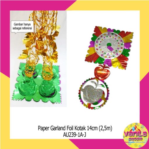 (1Set) Paper Garland Foil Natal