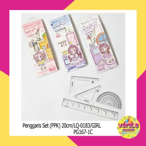 (1Set) Penggaris Set Karakter Lucu