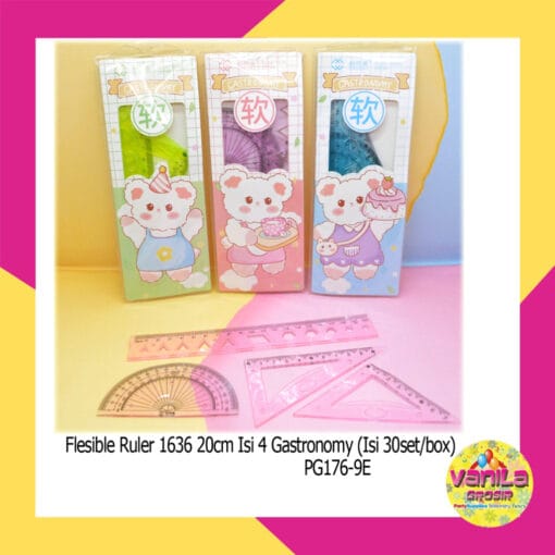 (1Set) Penggaris Set Motif Gastronomy