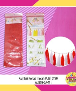 (1Set) Rumbai Kertas Merah putih