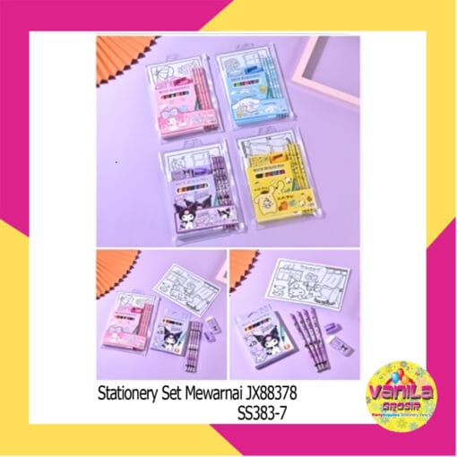 (1Set) Stationery Set Mewarnai