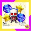 (1Set isi 5Pcs) Balon foil set HBD karakter Antman