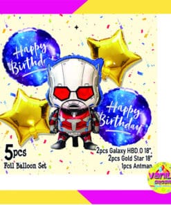 (1Set isi 5Pcs) Balon foil set HBD karakter Antman