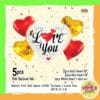 (1Set isi 5Pcs) Balon foil set bentuk Love Putih tulisan hitam