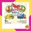 (1Set isi 6Pcs) Balon foil set HBD karakter Transportasi seri B