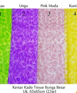 1lmbr kertas kado tissue bucket bunga uk 65x65cm