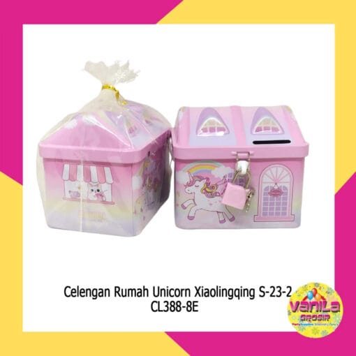 (1pcs) Celengan Rumah Kaleng Unicorn