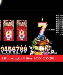 (1pcs) LILIN ANGKA GLITTER RAINBOW (SON)