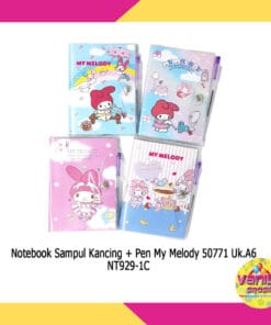 (1pcs) Notes Sampul Kancing + Pen Melody