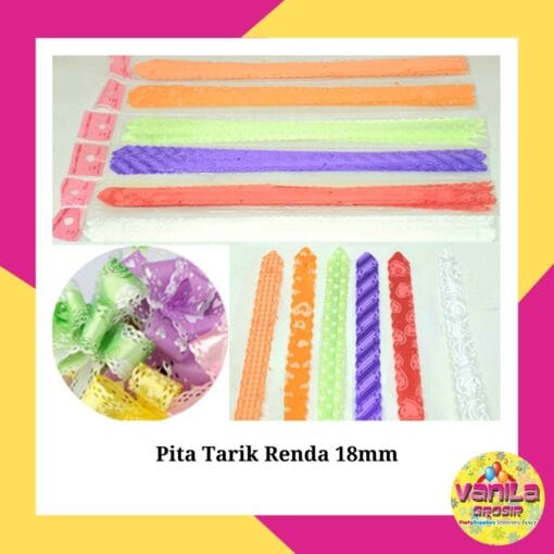 (200 Pcs) Pita Tarik Renda Uk 18mm