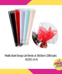 (20Lembar) Kertas Kado Buket Bunga List Renda
