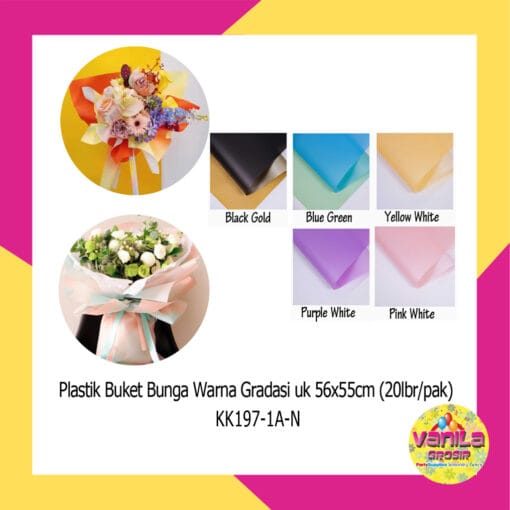 (20Lembar) Kertas Kado Buket Gradasi