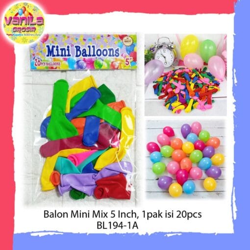 (20Pcs) Balon mini MIX mini SOLID 5inch