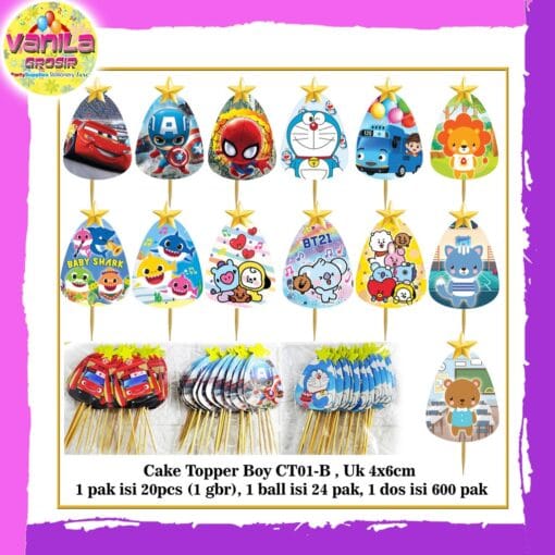 20Pcs Cake Topper Karakter
