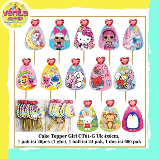20Pcs Cake Topper Karakter
