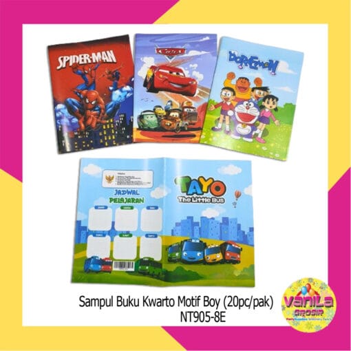 (20Pcs) Sampul Buku Motif Cowok