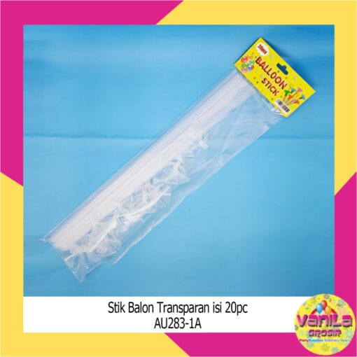 (20Pcs) Stik + Cup Balon Transparan dan MIX
