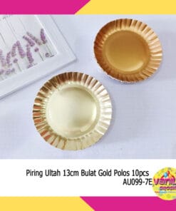(250Pcs) Piring Ultah Bulat Polos GOLD