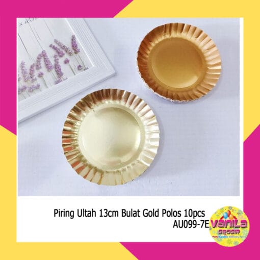 (250Pcs) Piring Ultah Bulat Polos GOLD