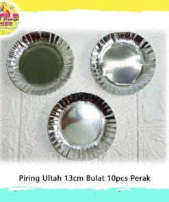 (250Pcs) Piring bulat ultah Silver