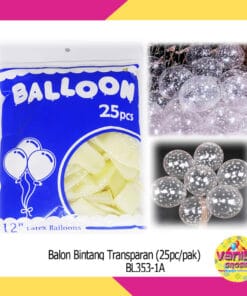 (25Pcs) Balon Bintang Transparan
