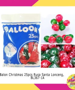 (25Pcs) Balon Christmas Rusa Santa Lonceng