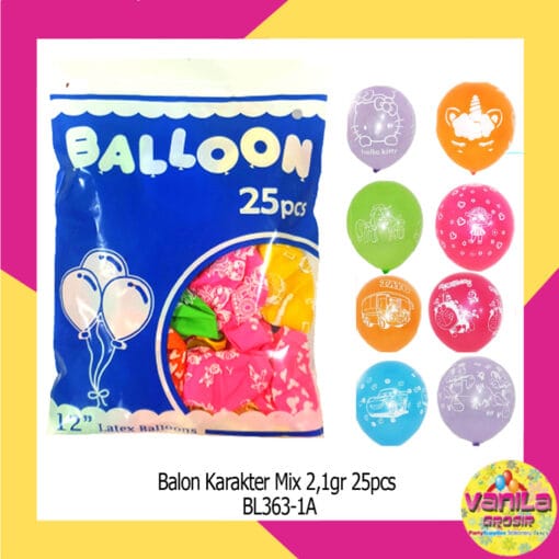 (25Pcs) Balon Karakter Mix (2