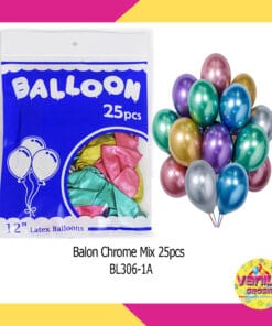 (25Pcs) Balon Latex Chrome