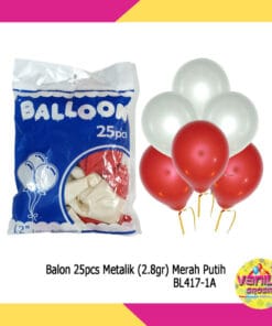 (25Pcs) Balon Merah Putih