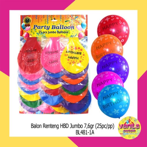 (25Pcs) Balon Renteng HBD Jumbo 2