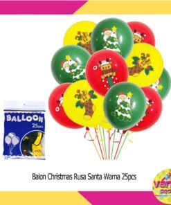(25Pcs) Balon Rusa Santa Kuning