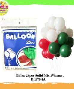 (25Pcs) Balon Solid Mix 3 Warna (2