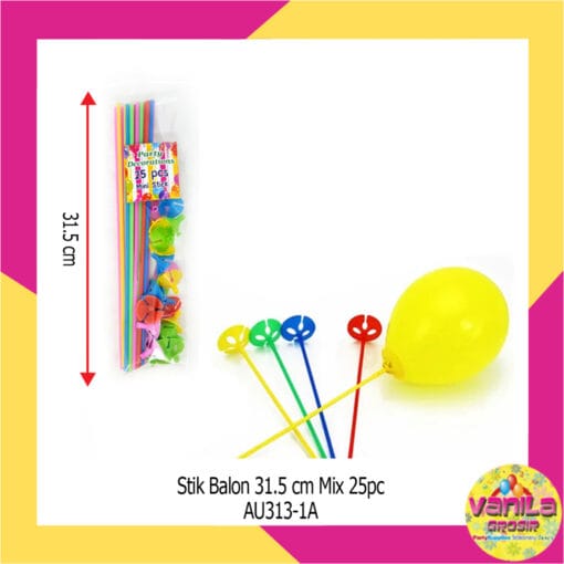 (25Pcs) Stik + Cup Balon Doff Solid