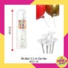 (25Pcs) Stik + Cup Balon Putih Polos