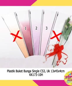 (50Lembar) Kantong Buket Bunga Single List Hitam