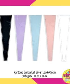 (50Lembar) Kantong Bunga List Silver