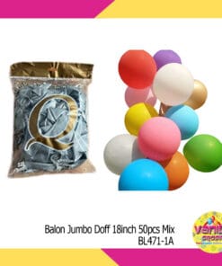 (50Pcs) Balon Jumbo Doff 18inch Mix