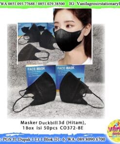 (50Pcs) Masker Duckbill 3D (HITAM)