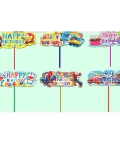 5PCS CAKE TOPPER HBD STIK KARAKTER BOY