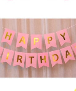 BANNER HAPPY BIRTHDAY PINK