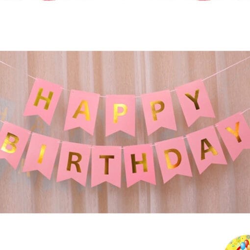 BANNER HAPPY BIRTHDAY PINK