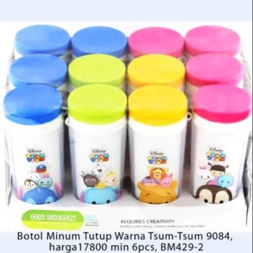 BOTOL MINUM TUTUP WARNA TSUM-TSUM