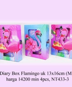 BUKU DIARY / DIARY BOX / NOTEBOOK / AGENDA/ CATATAN / DIARY BOX FLAMINGGO/ MEMO / CATATAN WANITA